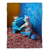 Artistic origami wildlife patterns on tranquil duvet cover.